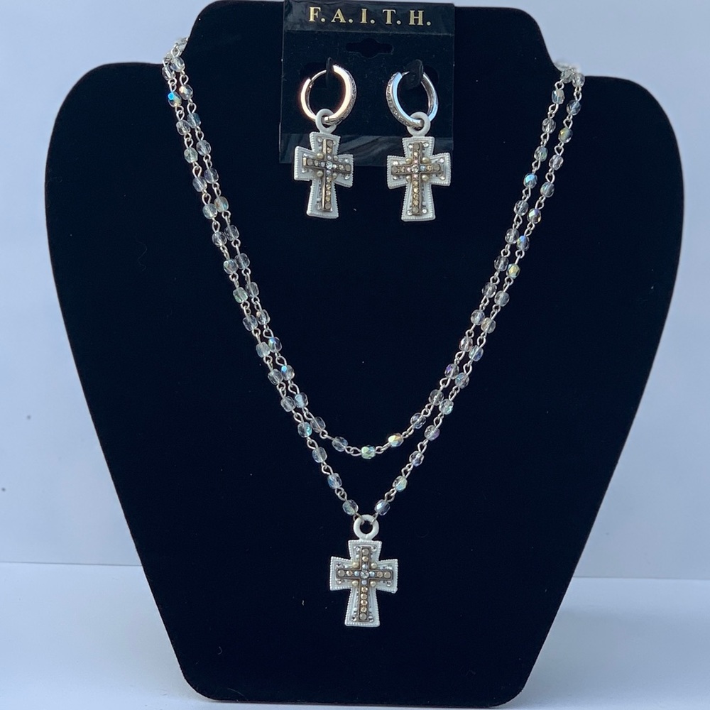 Jewelry- necklace and earring FAITH